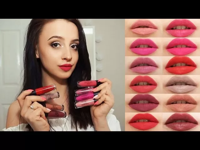 نمونه رنگ‌بندی رژ لب مایع مات گلدن رز مدل Longstay
